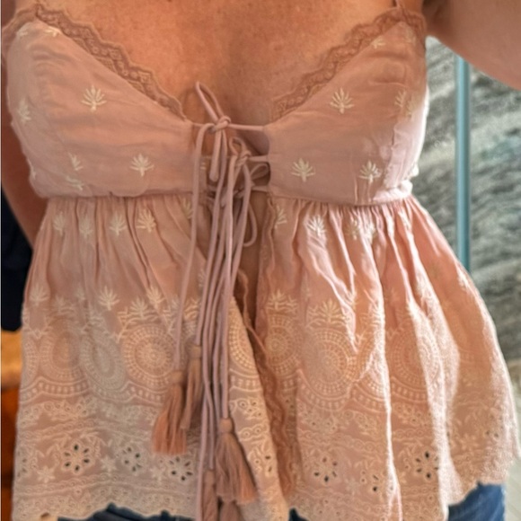 Free People tie front cami top - Picture 4 of 9